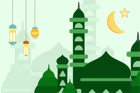 Eid Mubarak Background Vector Stock Illustration
