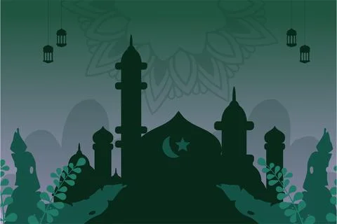 Eid Mubarak Background Vector Stock Illustration