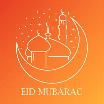 Eid Mubarak card Stock Illustration
