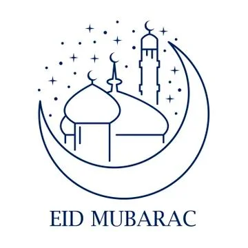 Eid Mubarak card Stock Illustration