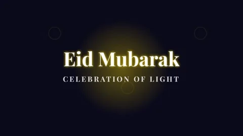 Eid Mubarak Celebration of Light Greeting Background Video Footage Stock Footage 337501239