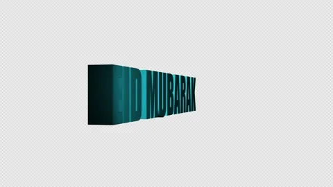 EID MUBARAK CINEMATIC TITLE Stock Footage 199306494