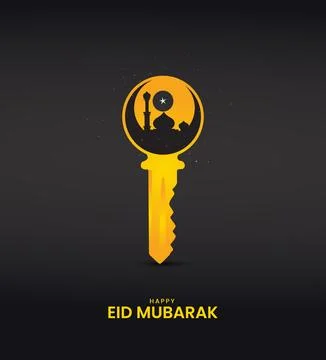 Eid Mubarak, Creative ads design for social media. 3D illustration Stock Illustration