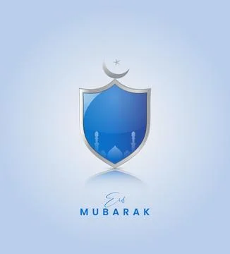 Eid Mubarak, Creative ads design for social media. 3D illustration Stock Illustration