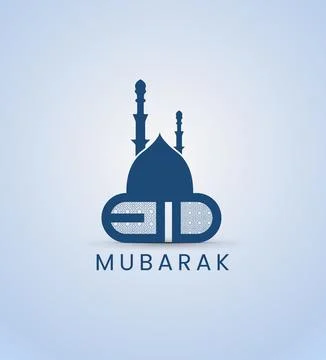 Eid Mubarak, Creative ads design for social media. 3D illustration Stock Illustration