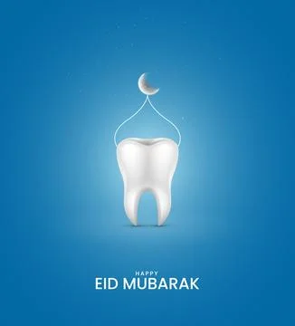 Eid Mubarak, Creative ads design for social media. 3D illustration Stock Illustration
