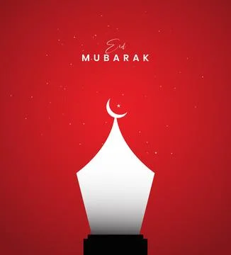 Eid Mubarak, Creative ads design for social media. 3D illustration Stock Illustration