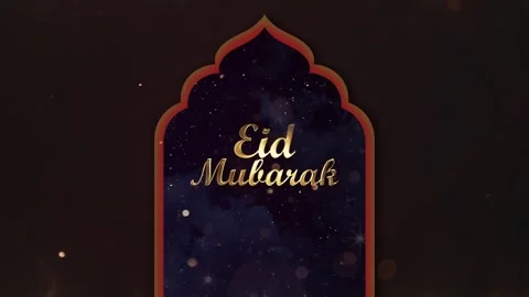 Eid Mubarak. Eid al-Adha. Eid al-Fitr. Eid Greetings Stock Footage 276474755