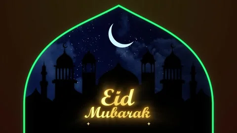 Eid Mubarak. Eid al-Adha. Eid al-Fitr. Eid Greetings Stock Footage 276474828