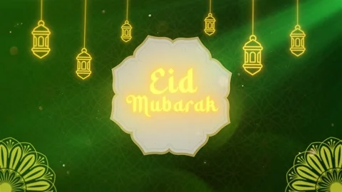 Eid Mubarak. Eid Greetings. Eid al-Fitr. Eid al-Adha Stock Footage 270536720