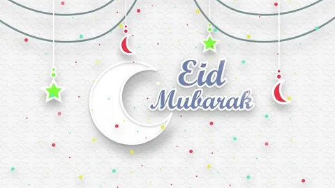 Eid Mubarak. Eid Greetings. Eid al-Fitr. Eid al-Adha Stock Footage 270536761