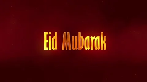 Eid mubarak Glow Background with Text 02 Stock Footage 343469152