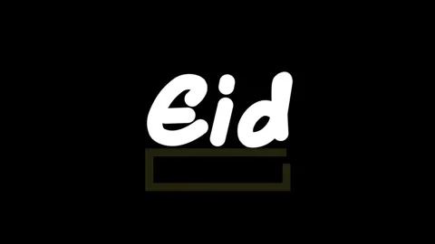 Eid Mubarak greeting animated text, for banners, social media Stock Footage 271122521