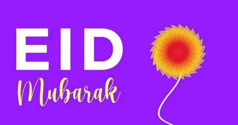 Eid Mubarak greeting animation Stock Footage 326932036