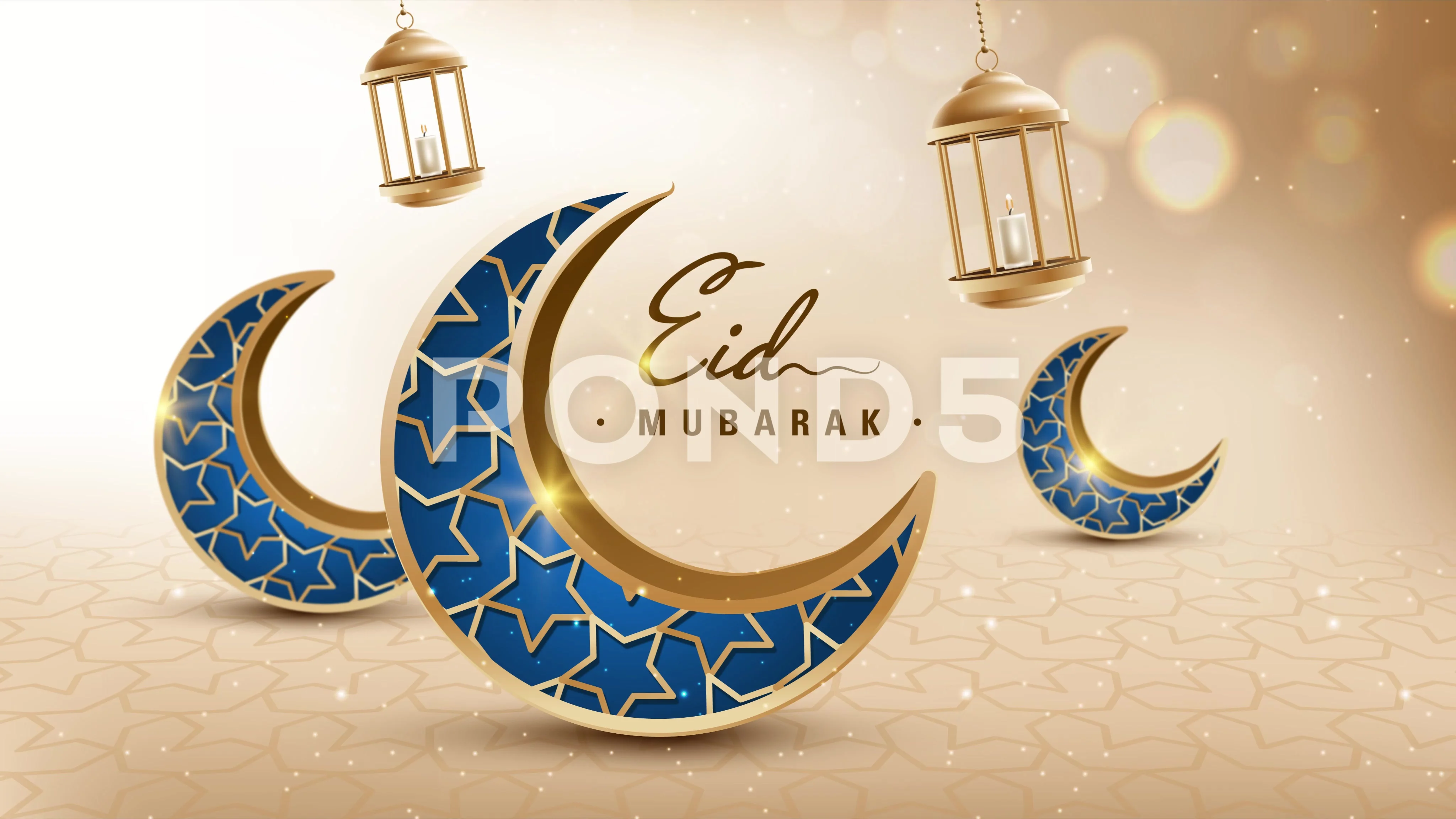 eid mubarak greeting animation. happy ei... | Stock Video | Pond5