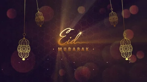 Eid mubarak greeting animation. happy eid animation Stock Footage
