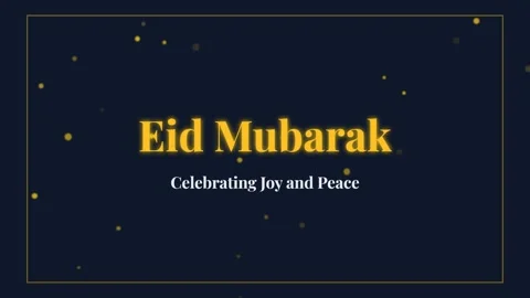 Eid Mubarak greeting background video: Celebration of peace and joy Stock Footage 337501222