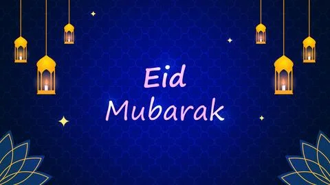 Eid mubarak greeting card Stock Illustration