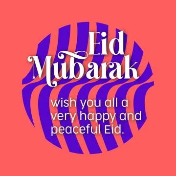Eid Mubarak Greeting Card vector illustration Stock Illustration
