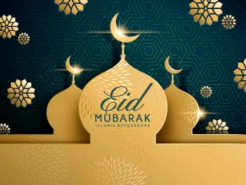 Eid mubarak greeting design Stock-Illustration