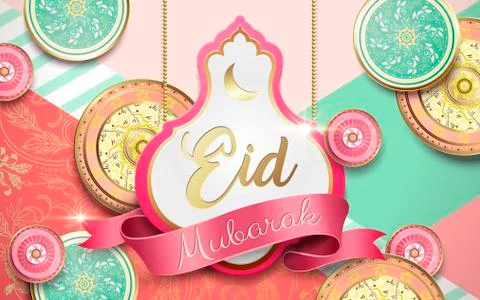 Eid Mubarak greeting Stock-Illustration