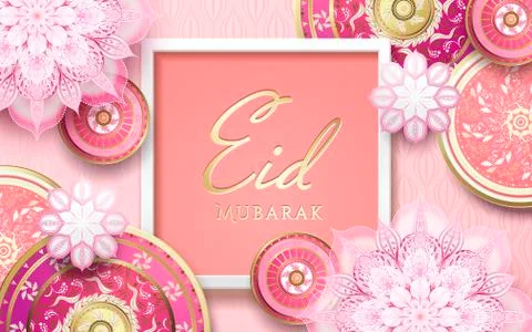 Eid Mubarak greeting 스톡 일러스트