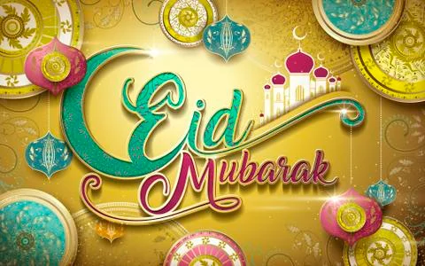 Eid Mubarak greeting 스톡 일러스트