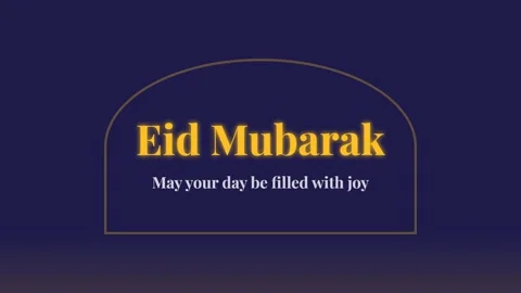 Eid Mubarak greetings on deep blue background, celebration and festive Isla.. Stock Footage 337577055