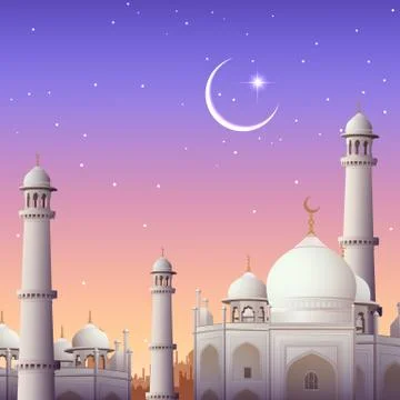 Eid Mubarak (Happy Eid) background Stock Illustration