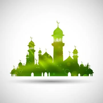 Eid Mubarak (Happy Eid) background Stock Illustration