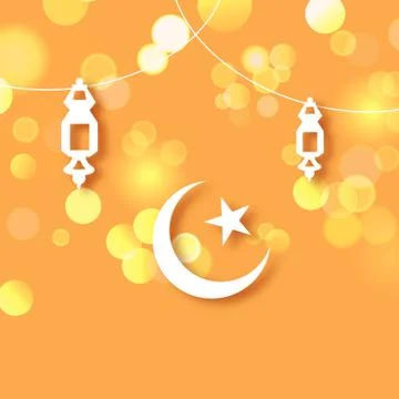 Eid Mubarak (Happy Eid) background Stock Illustration