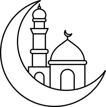 Eid mubarak icon. Illustrazione stock