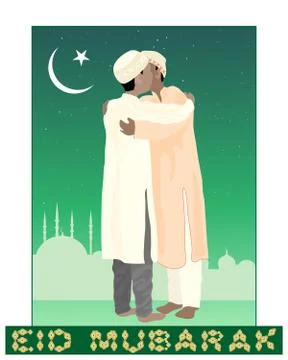 Eid mubarak Stock Illustration