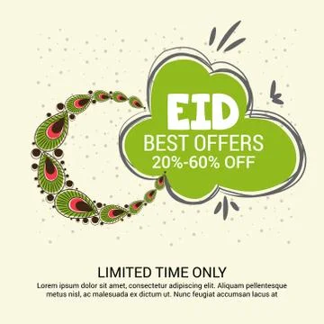 Eid Mubarak. Stock Illustration