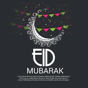 Eid Mubarak. Stock Illustration