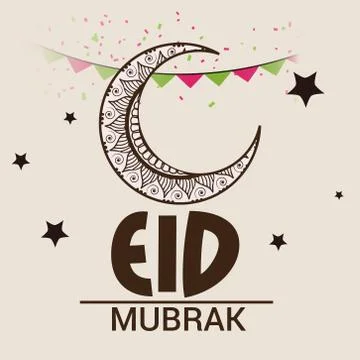 Eid Mubarak. Stock Illustration