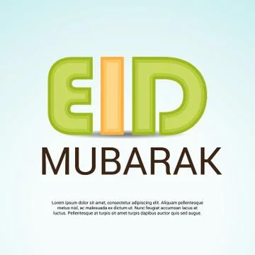 Eid Mubarak. Stock Illustration