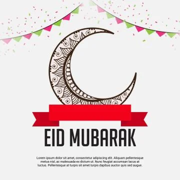 Eid Mubarak. Stock Illustration