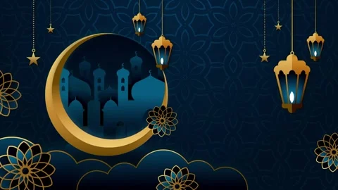 Eid Mubarak Islamic Background Stock Footage 343917316