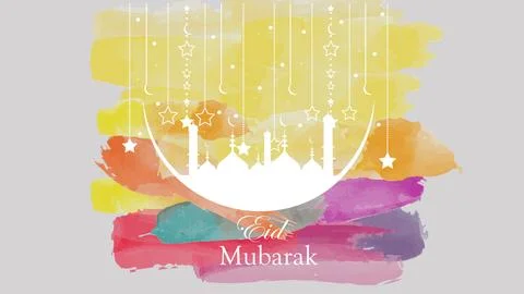Eid Mubarak islamic background wallpaper Stock Illustration