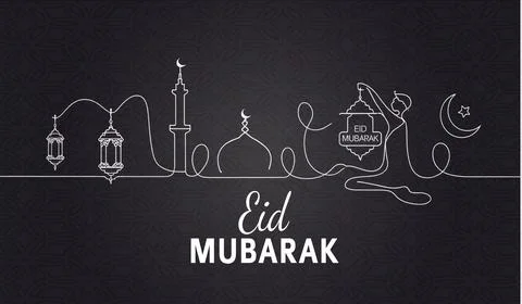 Eid mubarak islamic greeting banner background Stock Illustration