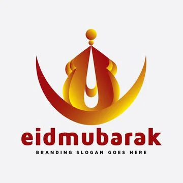 Eid Mubarak Logo Stock Illustration