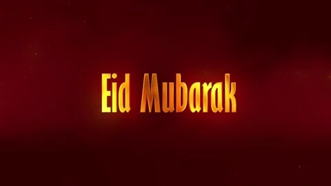 Eid Mubarak low Background with Text Stock Footage 343469251