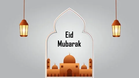 Eid Mubarak: Mosque &amp; Lanterns Stock-Footage 339269142