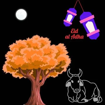 Eid Mubarak or Eid-ul-Azha and Eid-ul-Fitr ie Islamic pictures Illustrazione stock