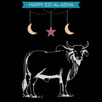 Eid Mubarak or Eid-ul-Azha and Eid-ul-Fitr ie Islamic pictures Stock Illustration