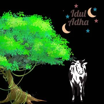 Eid Mubarak or Eid-ul-Azha and Eid-ul-Fitr ie Islamic pictures Stock Illustration