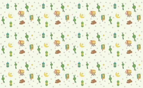 Eid Mubarak Seamless Background Pattern EPS Vector - 05 - 08 - Master Stock Illustration