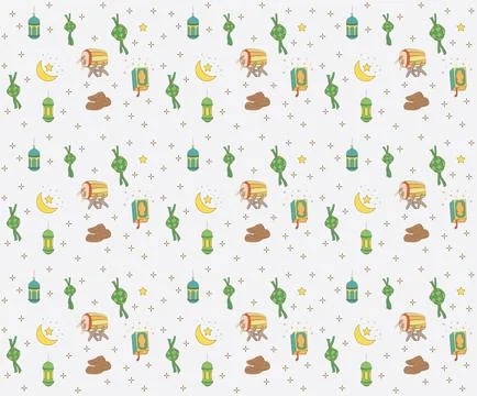Eid Mubarak Seamless Background Pattern EPS Vector - 05 - 08 - Master Stock Illustration
