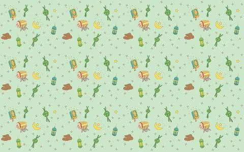 Eid Mubarak Seamless Background Pattern EPS Vector - 05 - 08 - Master Stock Illustration